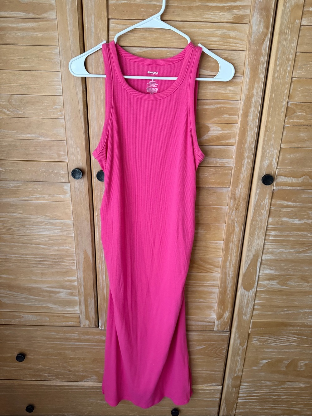 Sonoma Fuchsia Sleeveless Midi Tank Dress